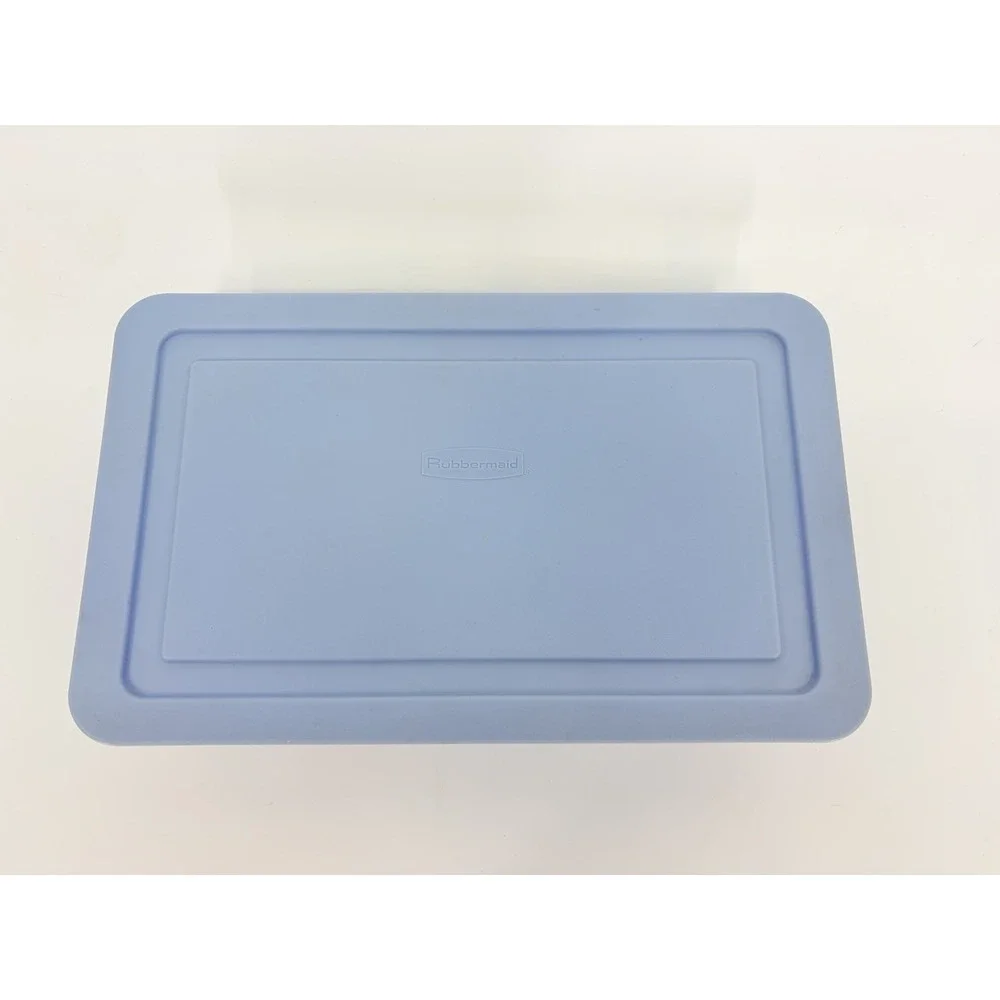 Vintage Rubbermaid Keepers Storage Containers 0286 Slate Blue Lid 284 Rectangle